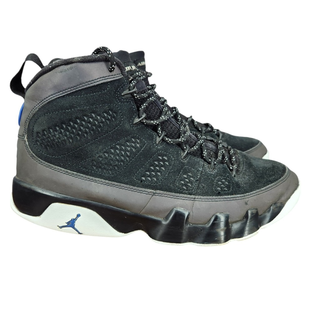 Air Jordan 9 Retro Racer Sneakers Mens 11.5 Black Racer Blue Shoes CT8019-024